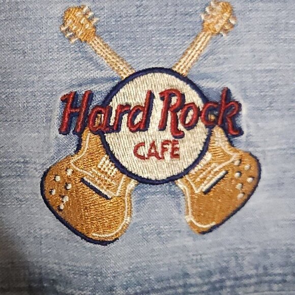 Hardrock Cafe Chicago Vintage Denim Button Down Shirt Small - Picture 4 of 7